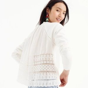 J. Crew Eyelet Sweatshirt